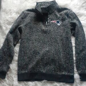 NFL New England Patriots Grey Women's Quarter Zip Sweater Size M